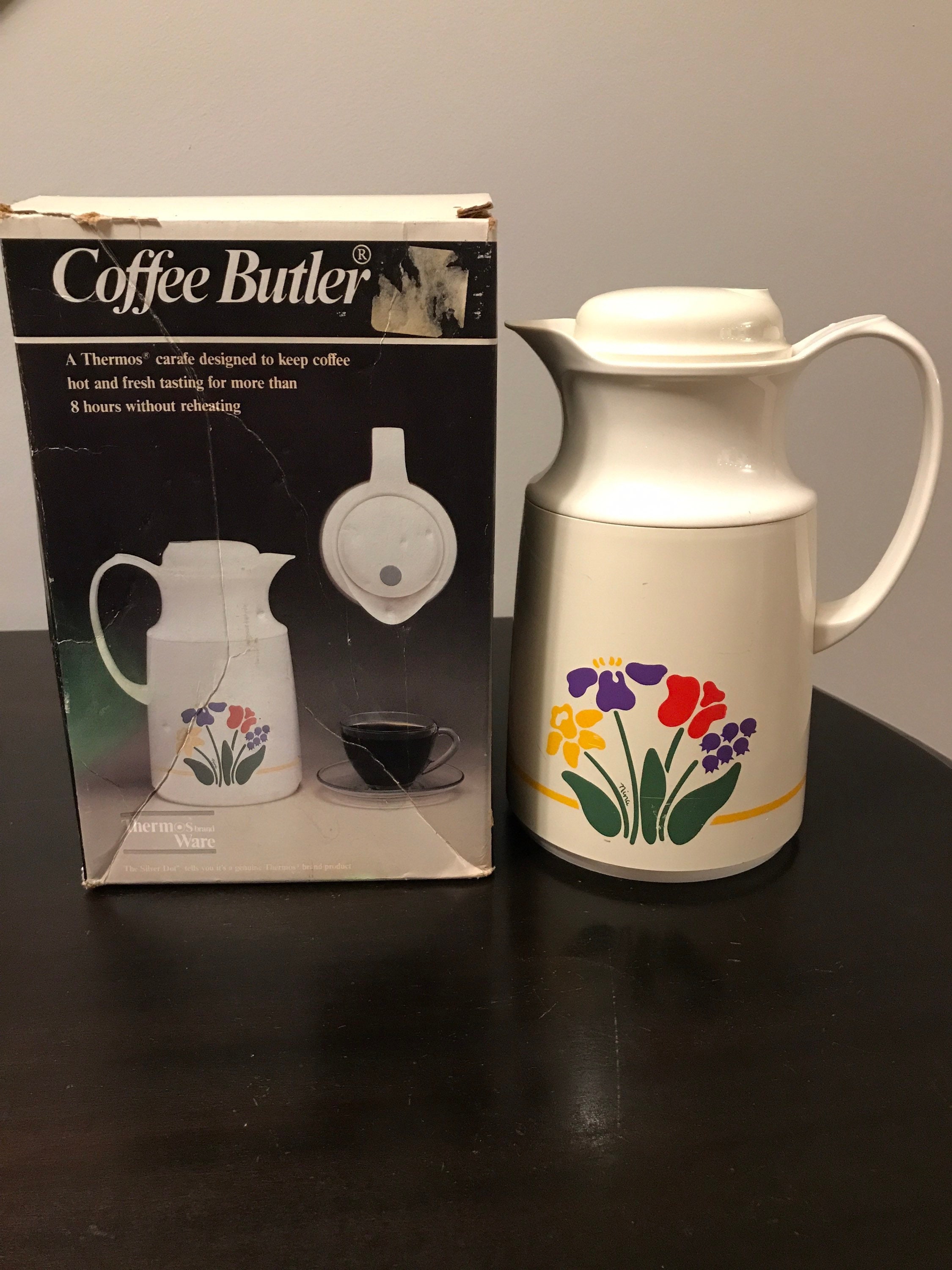 Coffee Butler, Thermos Brand, Vintage Carafe, Beverage Holder