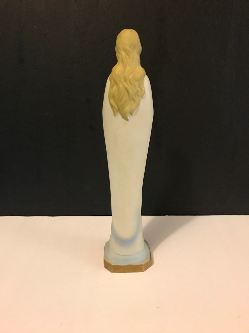 Madonna Statue Madonna Statue Statue in Prayer Bisque Etsy