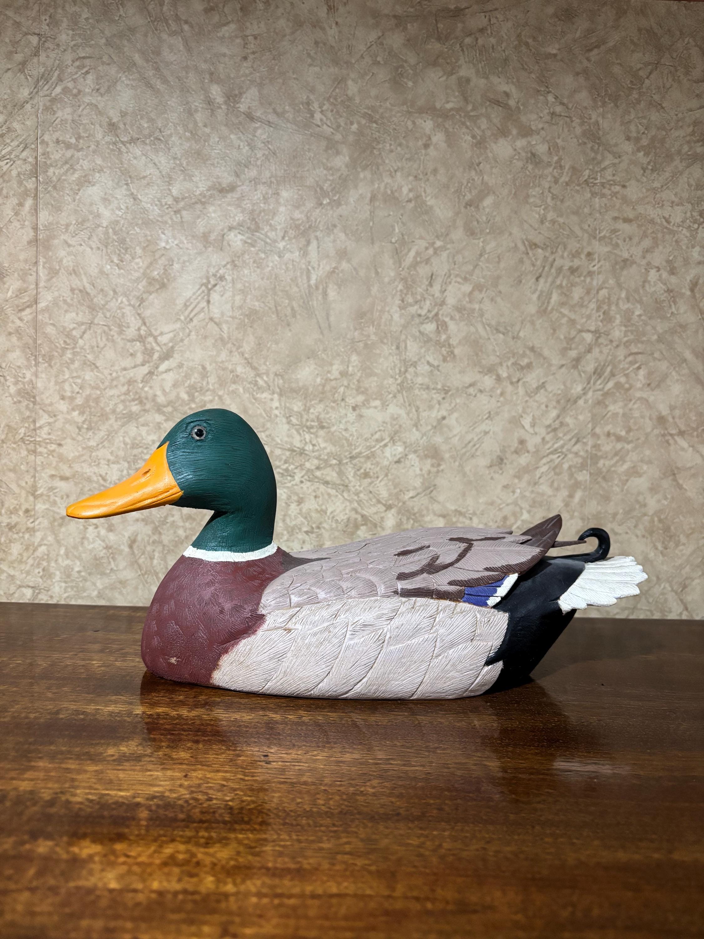 Hand Painted Wooden Mallard Decoy, Vintage 1980s Decor - Etsy