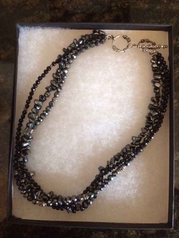 Silpada Black Onyx & Hematite Bead Necklace