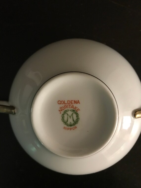 Vintage, Noritake, Nippon, Goldena, Porcelain Soup Bowl and Saucer