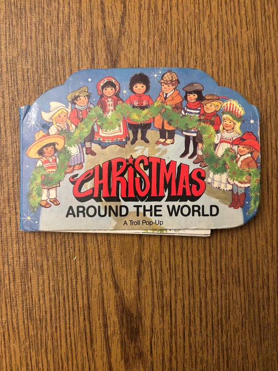 ビンテージ クリスマス ポップアップ 絵本 Vintage Christmas Pop up Book, Christmas Around the World, A Troll