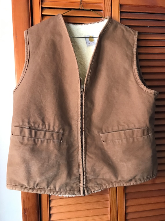 CARHARTT 80s DUCK VEST BROWN MEDIUM TALL