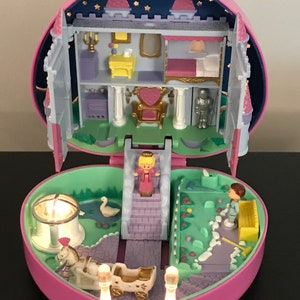 Polly Pocket, Starlight Castle, Complete Set, Vntg Polly Pocket, Functioning Lights, Miniature Figures, Bluebird, Original Polly Pocket,1990