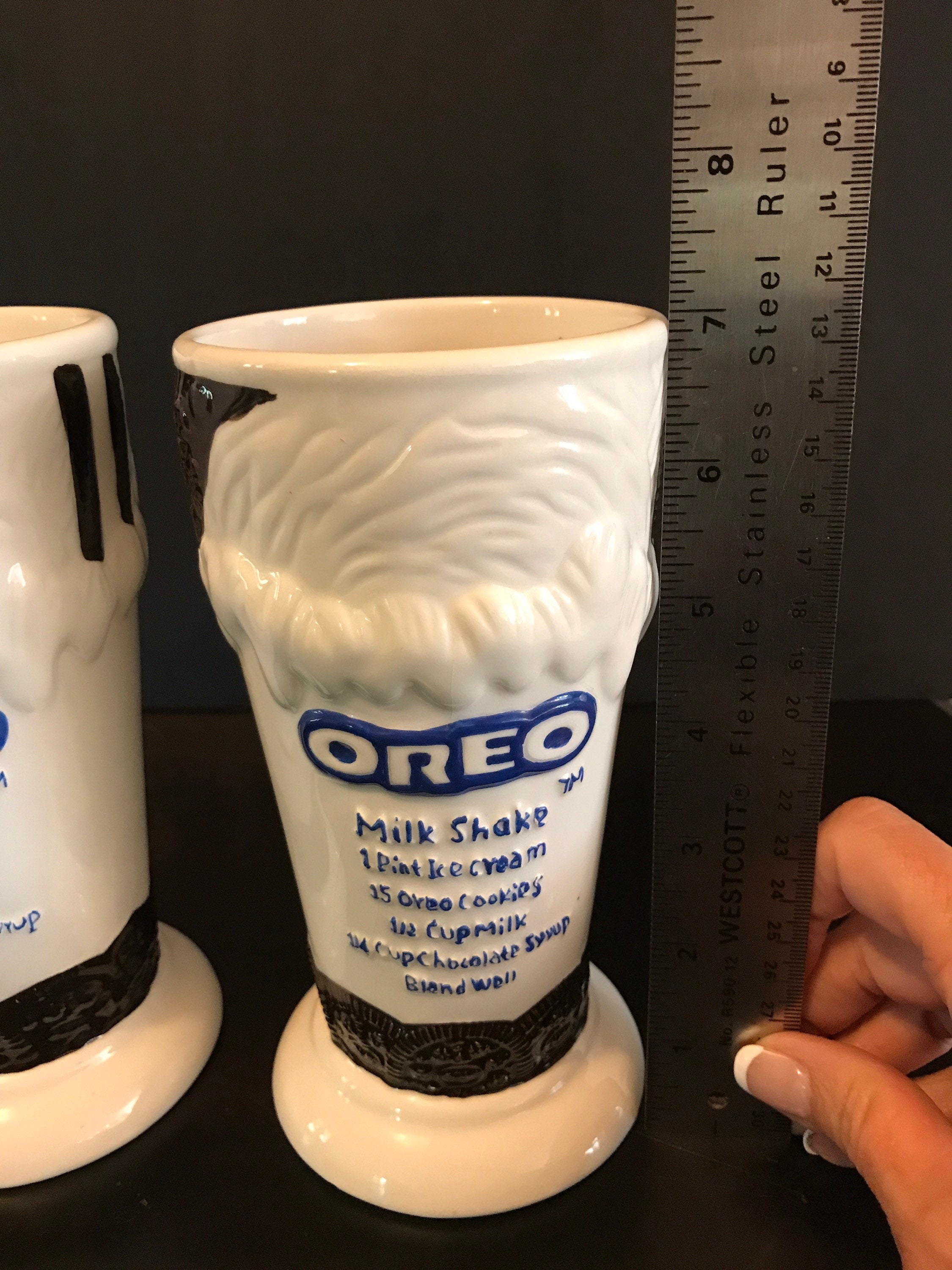 Oreo, Milkshake Mugs, Vintage, Oreo Trademark, Set of 2, Mugs