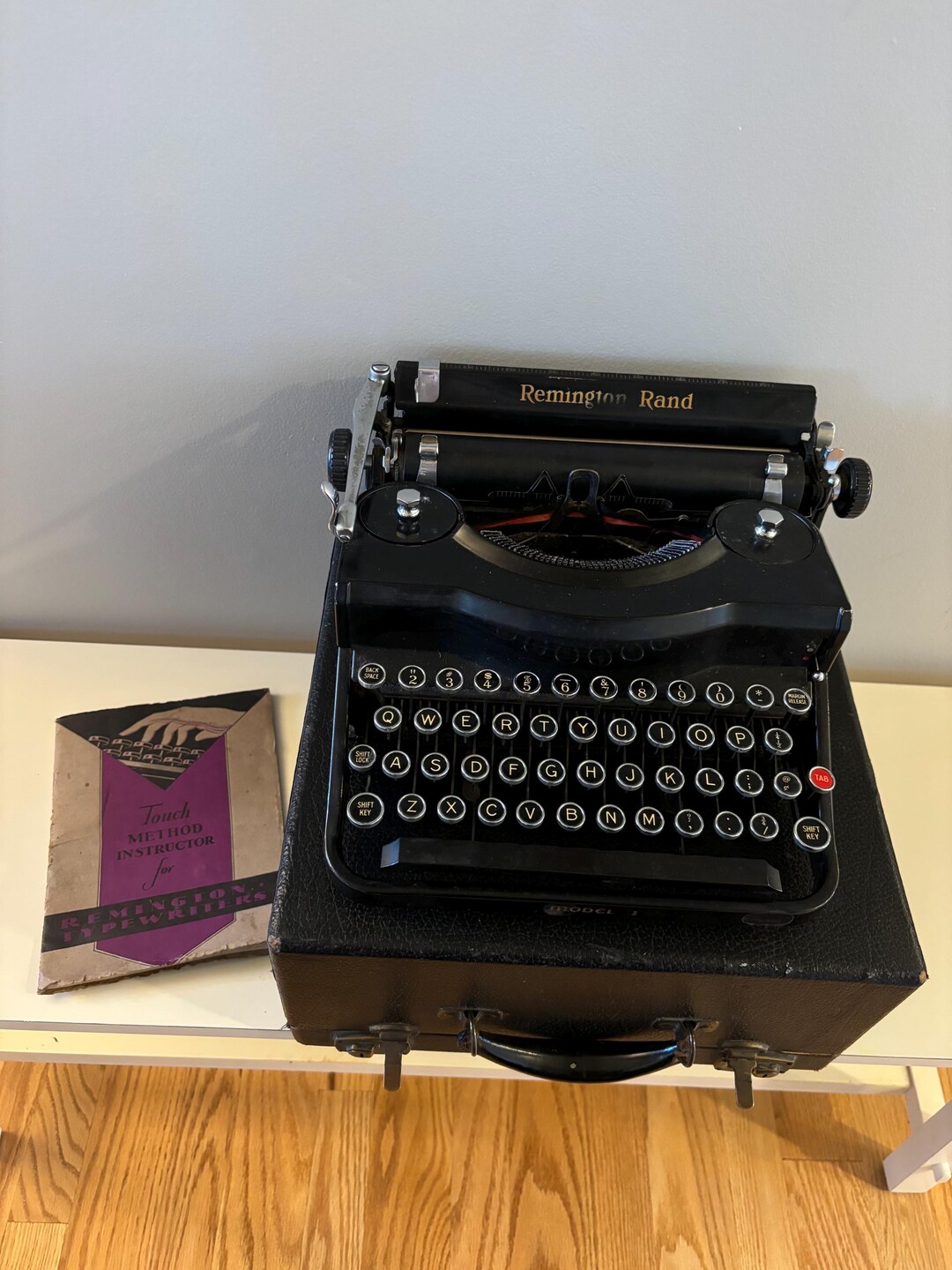 1934 Remington Rand Typewriter: Working Vintage Model With Case
