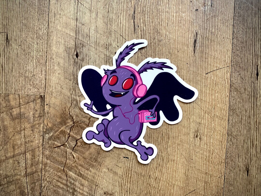 Mothman Sticker | 3x4, Die Cut, Durable, Weatherproof, Walkman, 80s ...