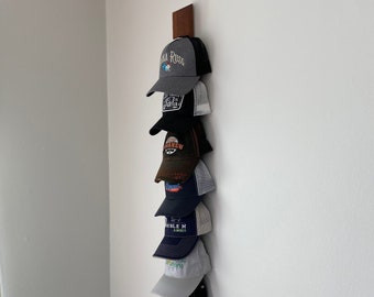 Woodstock Hat Rack for Baseball Caps - Single Vertical Rack - Holds 8 Hats - Standard Size - See variations for current available colors.