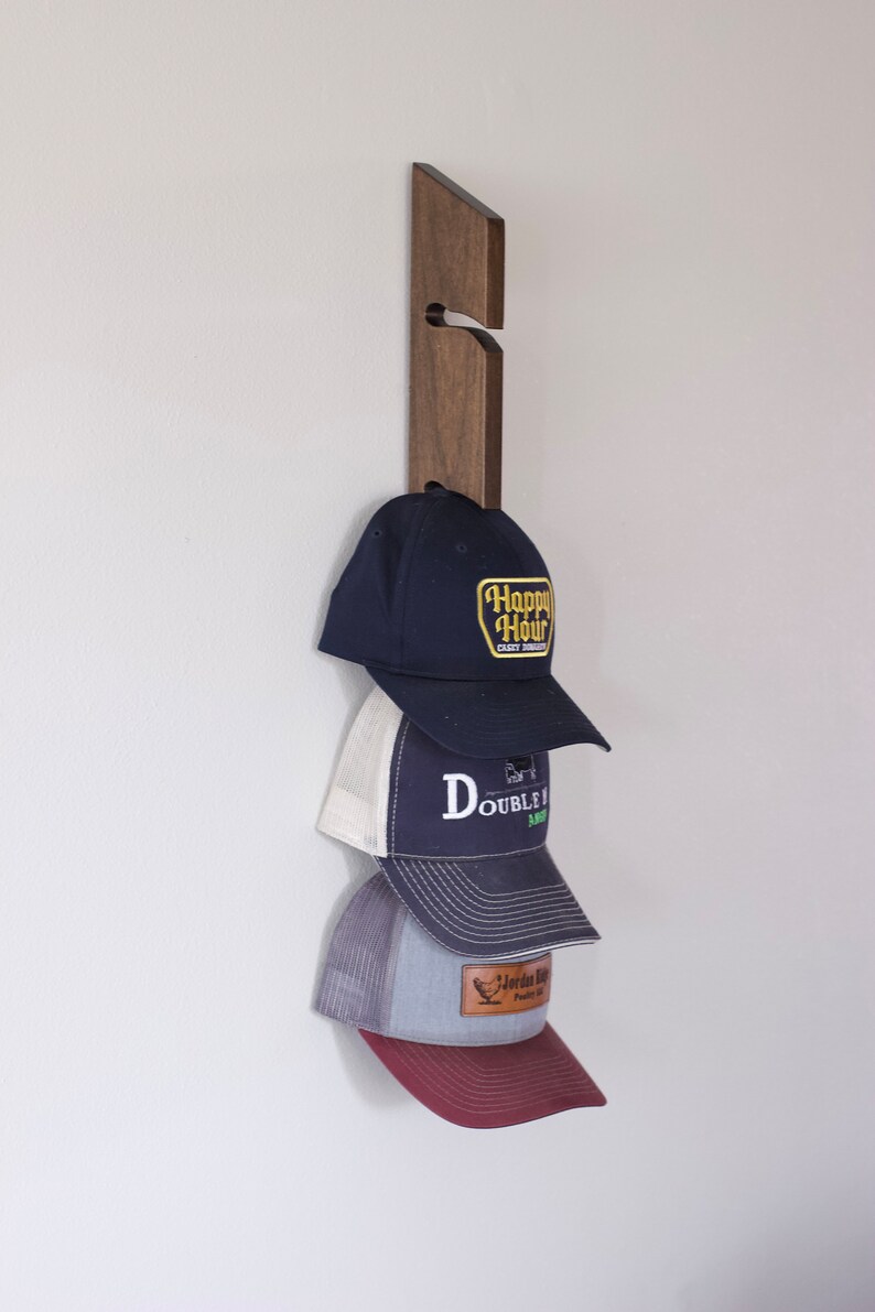 Mini Woodstock Hat Rack for Baseball Caps Single Vertical - Etsy
