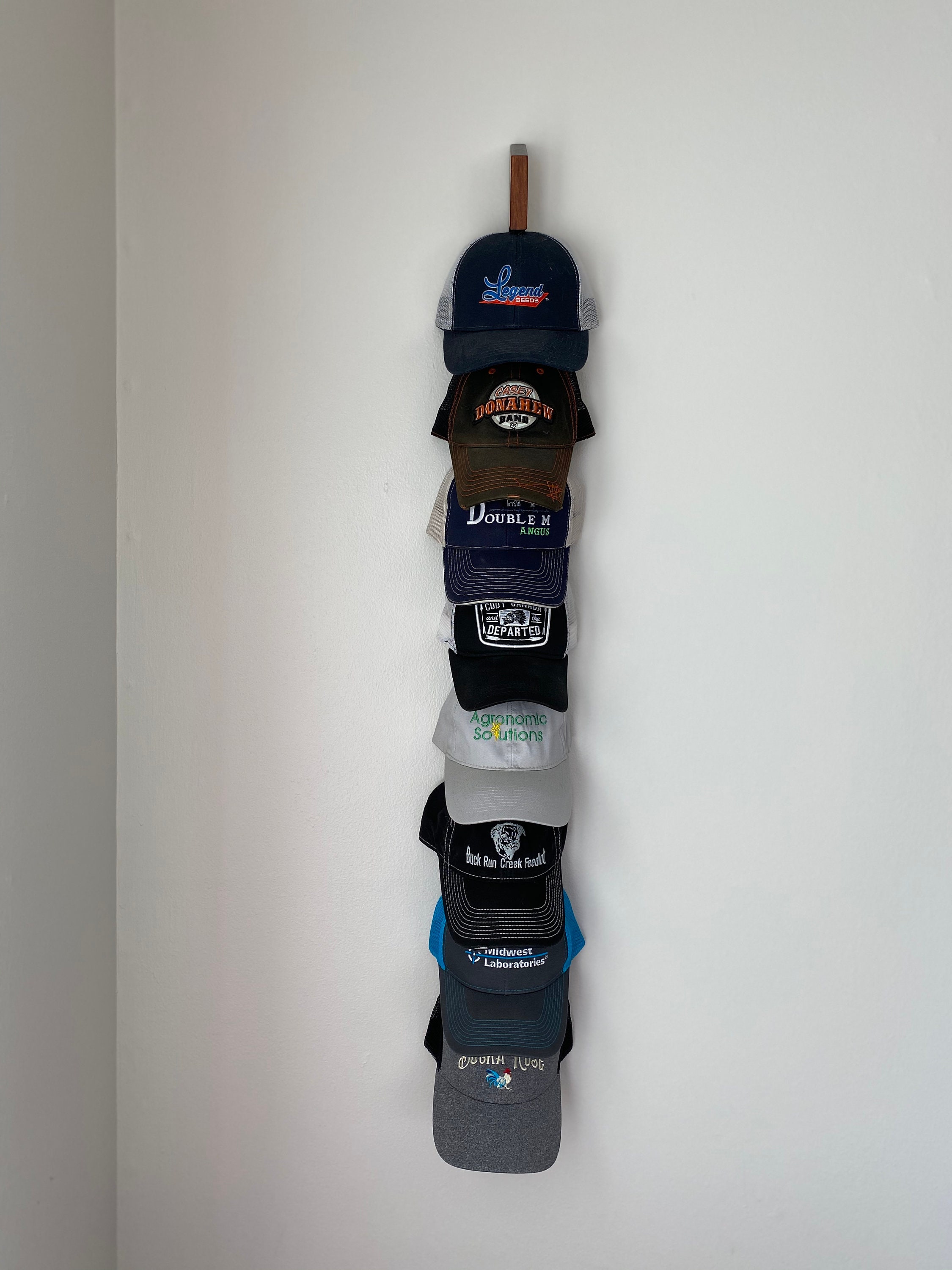 Vertical baseball hat rack sale
