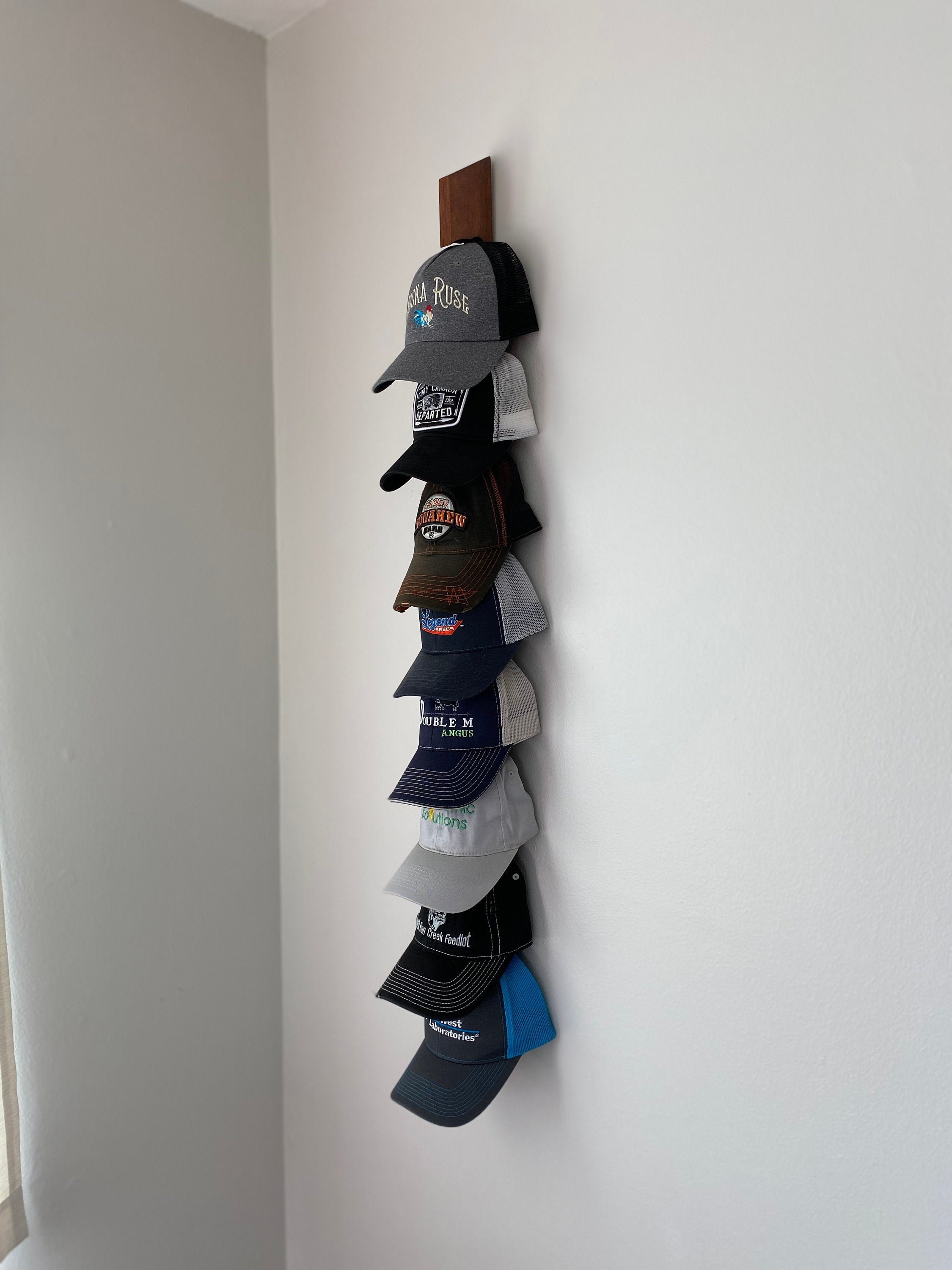 Vertical Hat Storage Wall Hooks