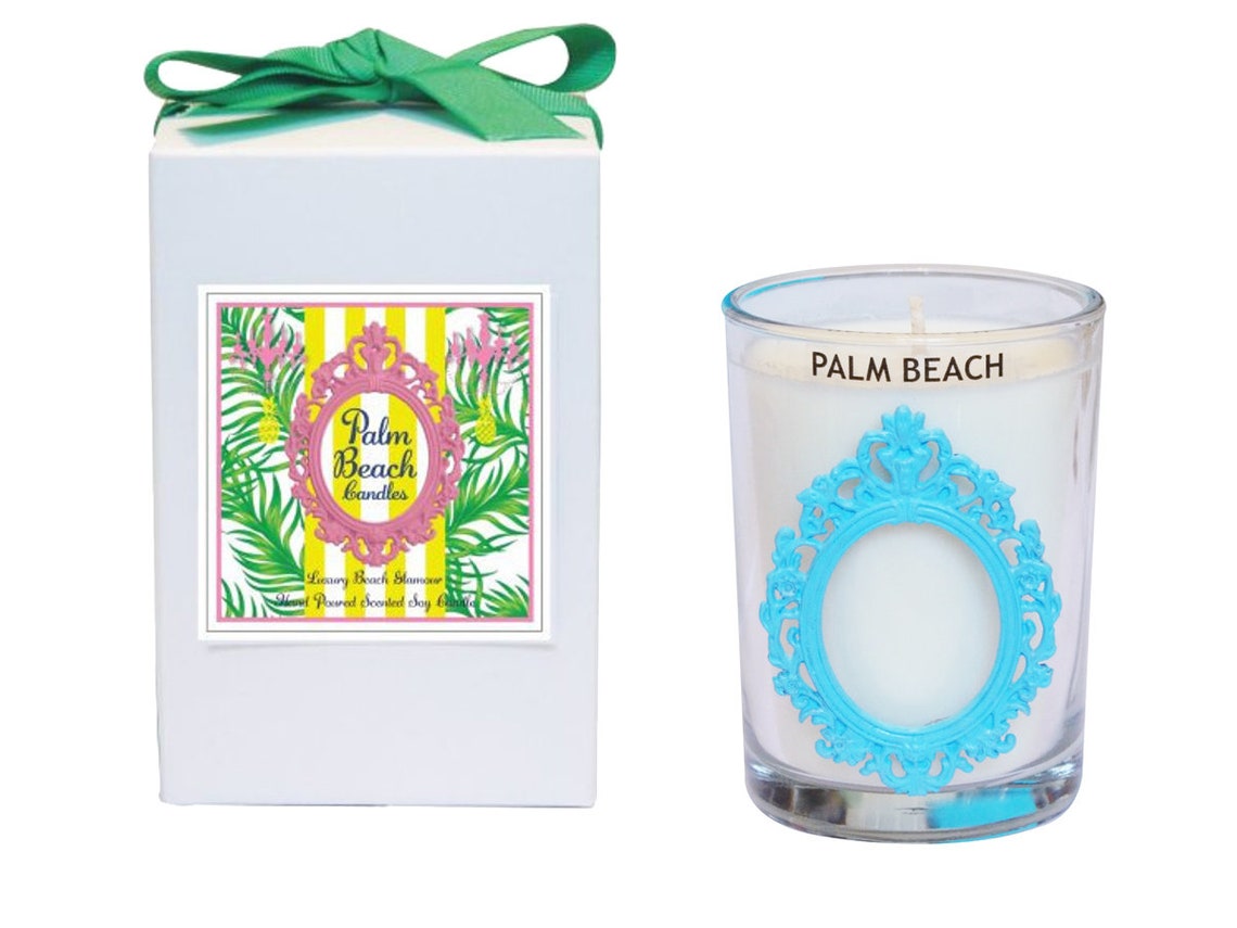 Luxury Palm Beach Candle8 Oz Jar 100 SOY Candle Hand Poured Etsy