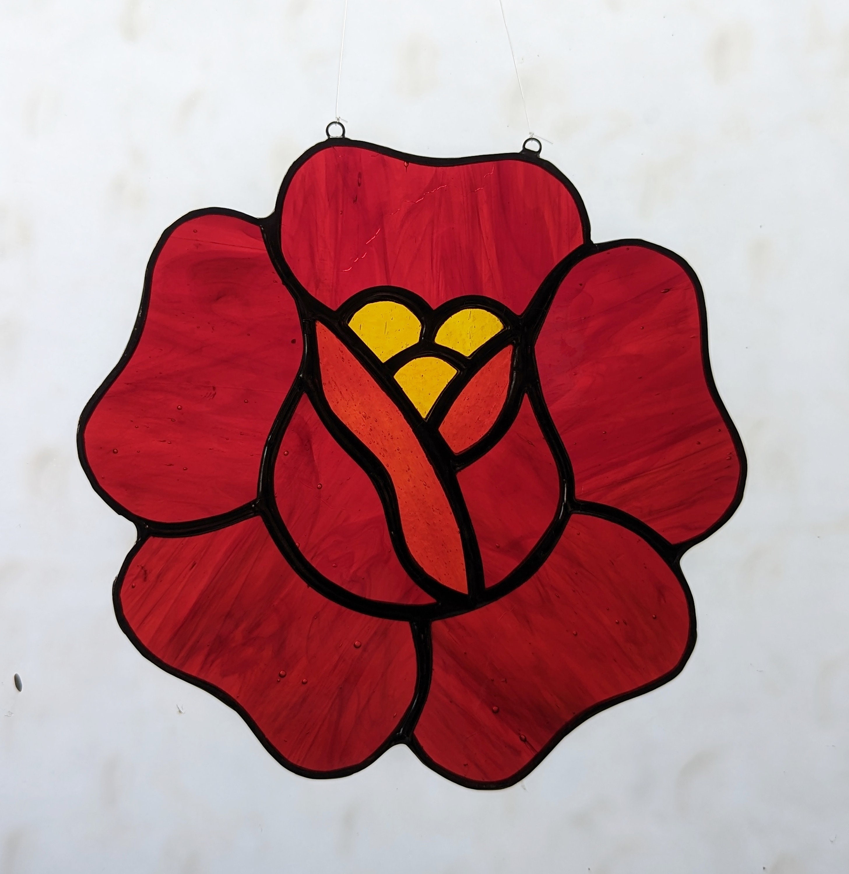 Stained Glass Rose Tattoo