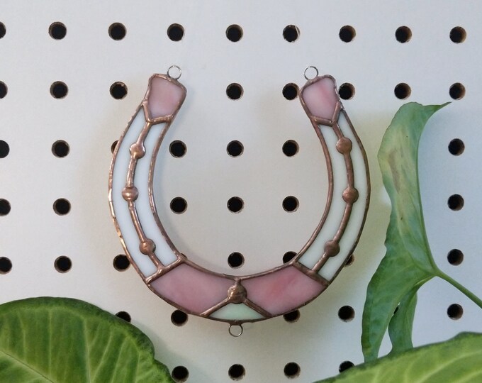 Lucky Horseshoe Stained Glass Suncatcher. Horseshoe Wall Art. Etsy