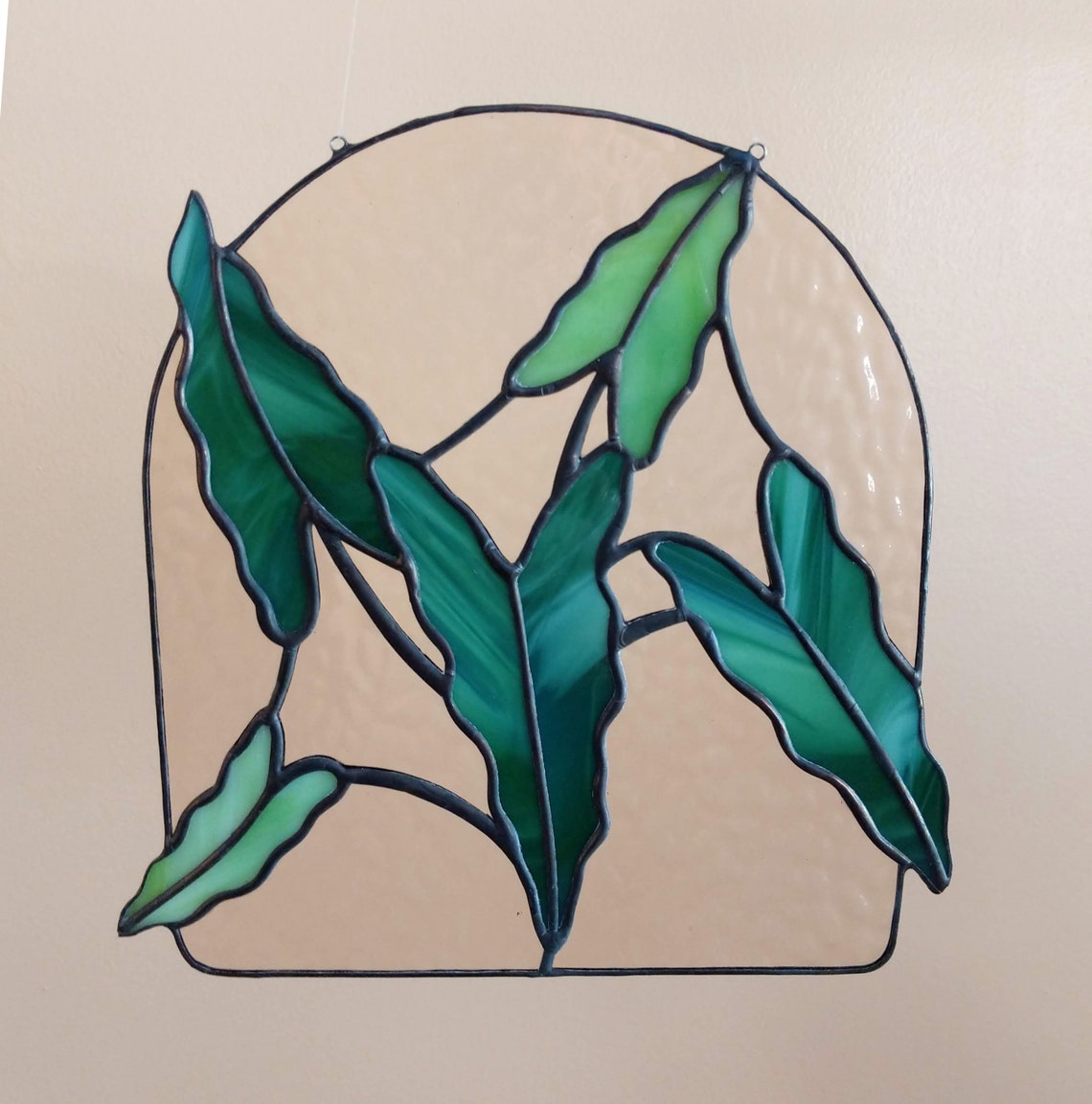 Alocasia Stained Glass Window. Plant Stained Glass Window. Etsy