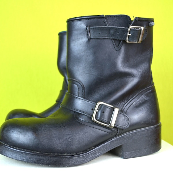 leather biker boots uk