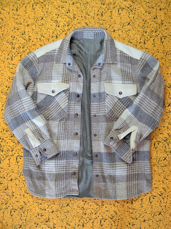 Vintage early 90s Wool Flannel Overshirt Jacket Sn