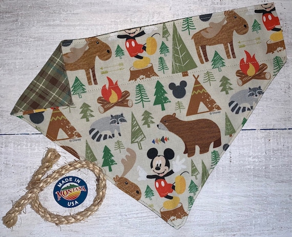 LAST ONE ~ Size L ~ Reversible Pet Bandana ~ Made in Montana ~ Free Shipping!