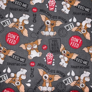 Gremlins Dog Bandana ~ Free Shipping ~ Your Pet's Collar Slips Thru ~ Proudly Made in Montana