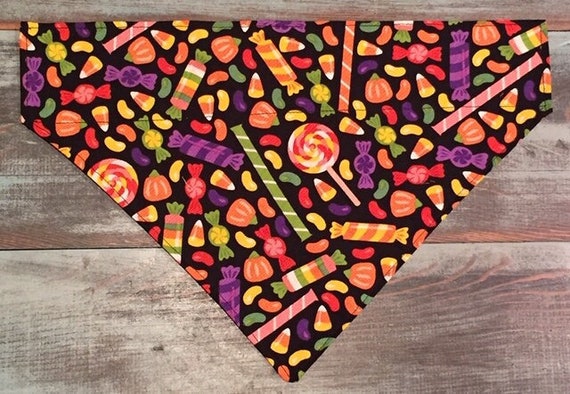 Candy Candy Bandana ~ Fits Dog or Cat ~ FREE SHIPPING ~ Your Pet's Collar Slips Thru ~ Ready to Ship!