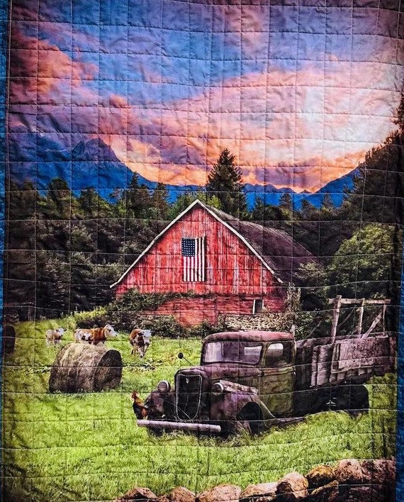 Americana Quilt ~ FREE SHIPPING ~ 58 x 69 ~ Joyfully Packaged by Special Olympic Athletes
