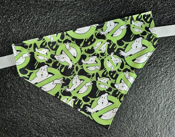 Ghostbusters Dog Bandana ~ FREE SHIPPING ~ Your Pet's Collar Slips Thru ~ Proudly Made in Montana