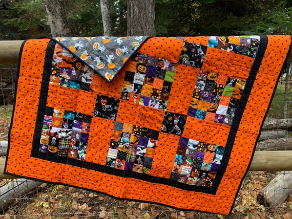 Happy Fall Y'all Lap Quilt ~ Ships Today! I-Spy Quilt, 50w x 50, Free Shipping, Joyfully Packaged by Special Olympic Athletes!