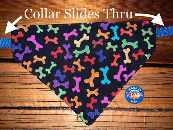 Dog Treats Bandana ~ FREE SHIPPING ~ Your Pet's Collar Slides Thru ~ Joyfully Packaged by Young Adults with Special Abilities =)