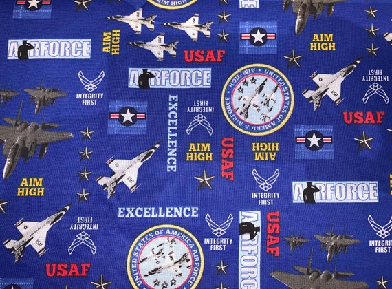 USAF Pet Bandana, For Dog or Cat, Fits Over Collar, Assistedly Made By Young Adults with Special Abilities, FREE SHIPPING, Made in Montana