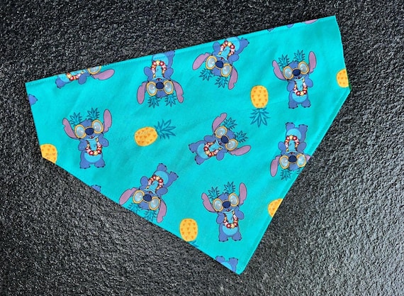 Stitch Dog Bandana ~ FREE SHIPPING ~ Your Pet's Collar Slides Thru ~ Made in Montana