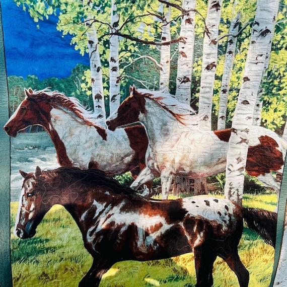 Wild & Free Lap Quilt ~ FREE SHIPPING ~ 33 x 40 ~ Reversible ~ Ready to Ship from Montana!