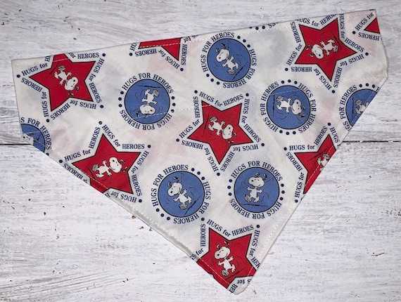 Hero Pet Bandana ~ FREE SHIPPING ~ Your Pet's Collar Slides Thru ~ Made in Montana Assistedly by Young Adults with Special Abilities