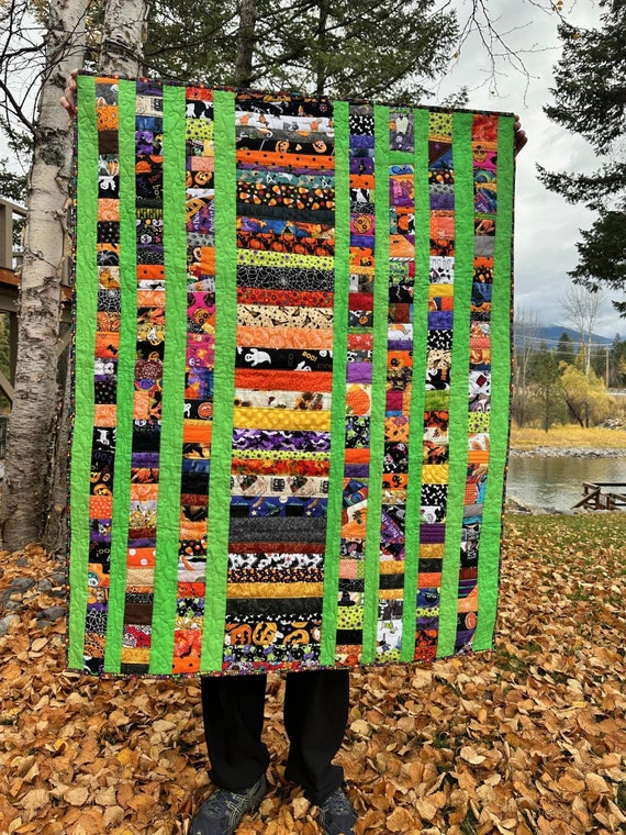 Eye Candy Lap Quilt ~ Perfect for I Spy Fun ~ Autumn/Halloween Themed ~ No Scary Fabrics ~ FREE SHIPPING!