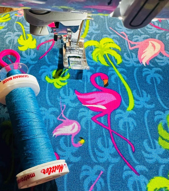 Flamingo Pet Bandana ~ FREE SHIPPING ~ Your Pet's Collar Slides Thru ~ Proudly Made in Montana
