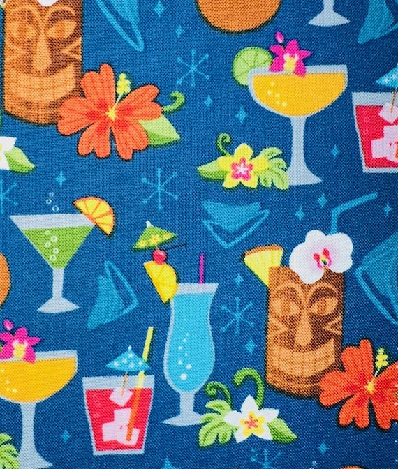 Tropical Tiki Dog Bandana ~ FREE SHIPPING ~ Your Pet's Collar Slides Thru ~ Processed by Special Olympic Athletes!