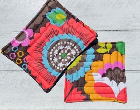 Quilted Coaster Duo ~ FREE SHIPPING ~ Happily Packaged by Young Adults with Special Abilities