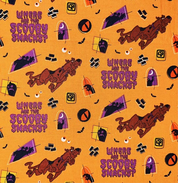 Halloween Scooby Snacks Bandana ~ FREE SHIPPING ~ Your Pet's Collar Slides Thru ~ Made in Montana!
