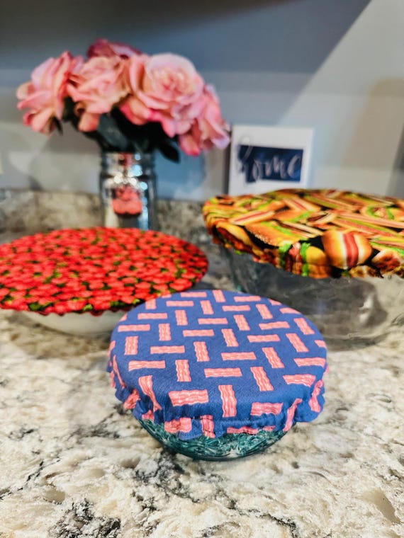 Eco Bowl Cover Set ~ FREE SHIPPING ~ All Three Sizes Included ~ Reversible and Handcrafted