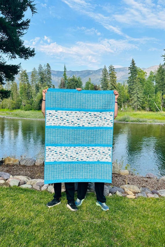Catch of the Day Quilt ~ FREE SHIPPING ~ 43 x 58 ~ Joyfully Packaged by Special Olympic Athletes
