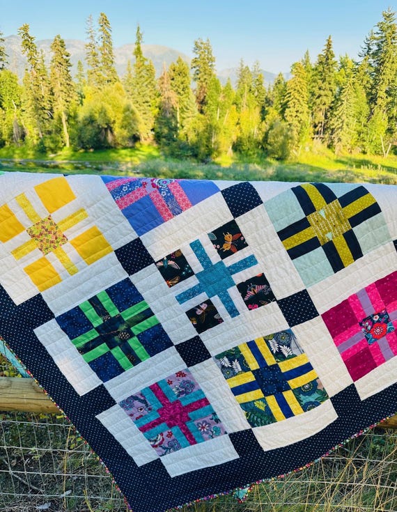 Botanical Beauty Artisan Quilt ~ FREE SHIPPING ~ 57 x 70 ~ Joyfully Packaged in Montana by Young Adults with Special Abilities