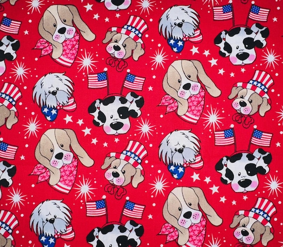 Patriotic Pups Bandana ~ FREE SHIPPING ~ Your Pet's Collar Slips Thru