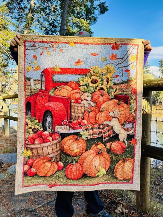 Country Pups Wall Hanging with Rod Pocket Sewn In ~ 36 x 44 ~ Joyfully Packaged by Special Olympians ~ FREE SHIPPING!