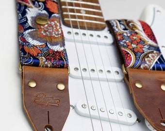 Luxury guitar strap | Bass belt | Tropical nights