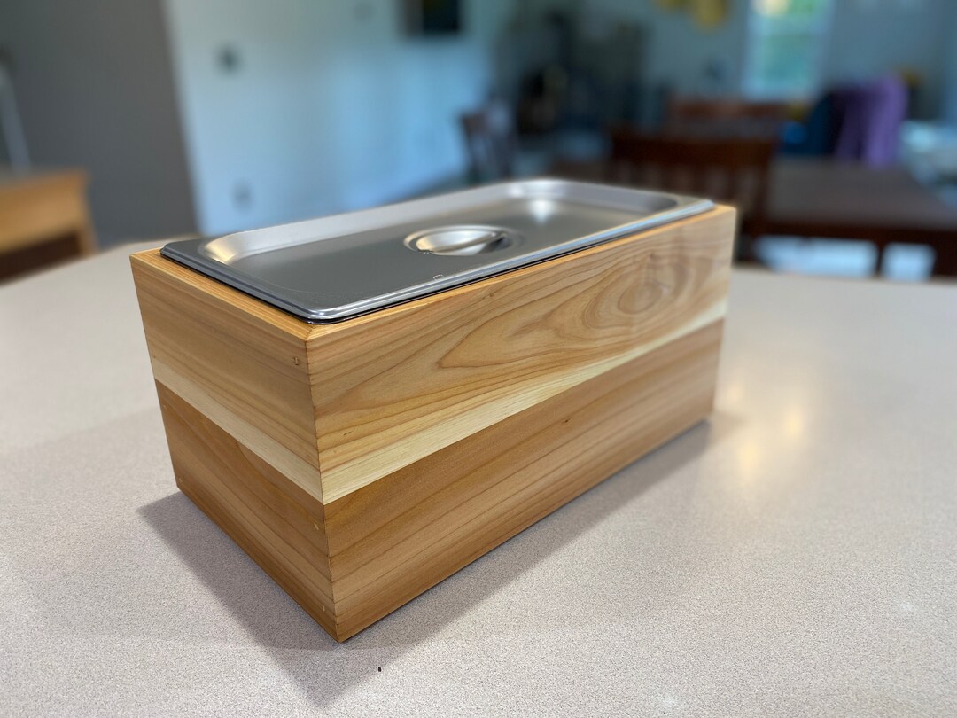 Cedar Kitchen Compost Bin With Stainless Steel Pan - Etsy