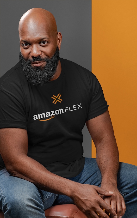 AMAZON Flex Delivery Black or Charcoal T-Shirt Uniform PRINT and SHIP SAME DAY
