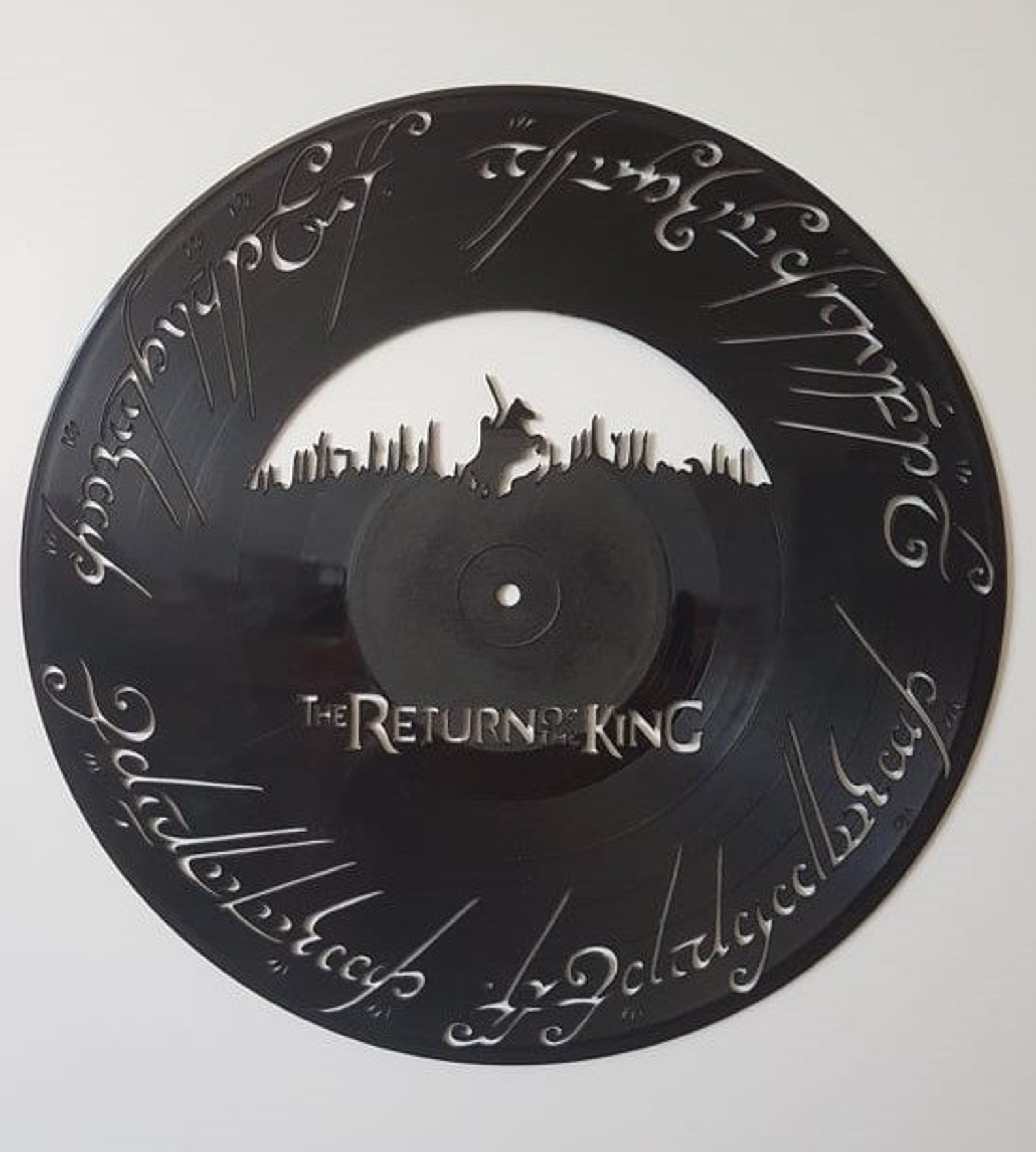3piece vinyl record Lord Of The Rings cutout Etsy