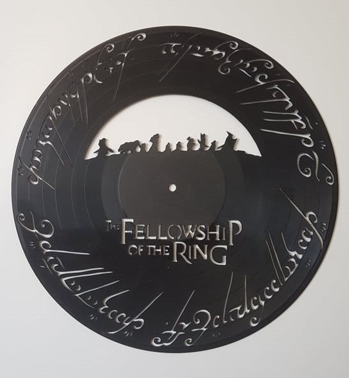 3piece vinyl record Lord Of The Rings cutout Etsy