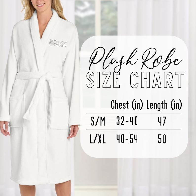 Plush Robe Pattern Personalized Plush Robe With Embroidered Name, Custom Embroidered Plush ...