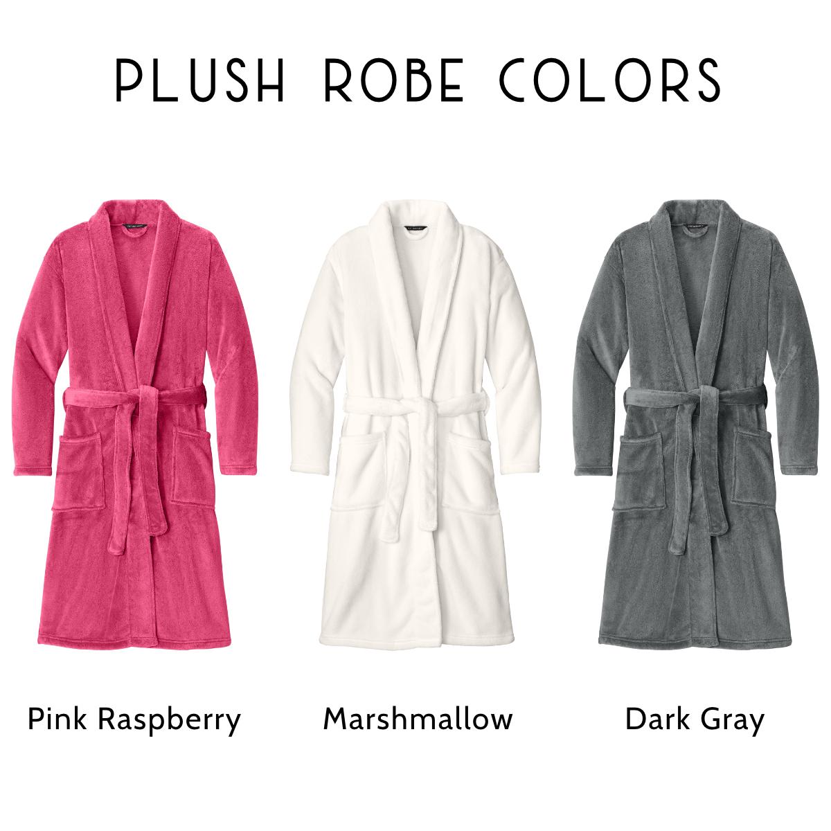Personalized Plush Robe With Embroidered Name, Custom Embroidered Plush ...