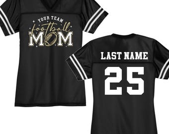 Custom Football Mom Jersey, Sparkle Football Jersey for Moms, Personalized Football Mom Jersey, Mom Football Jersey